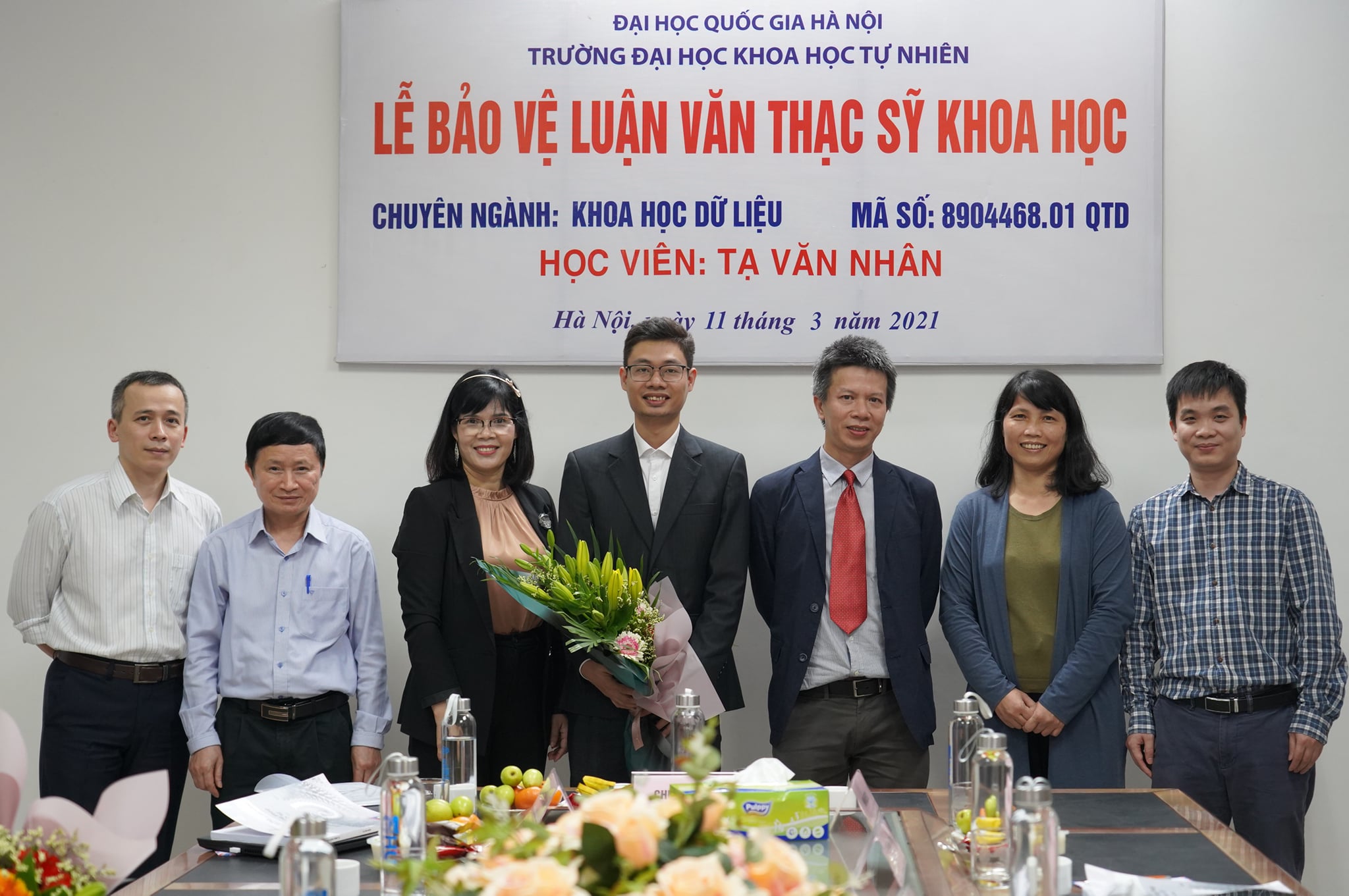 Student of VNU University of Science successfully completed his master thesis defense