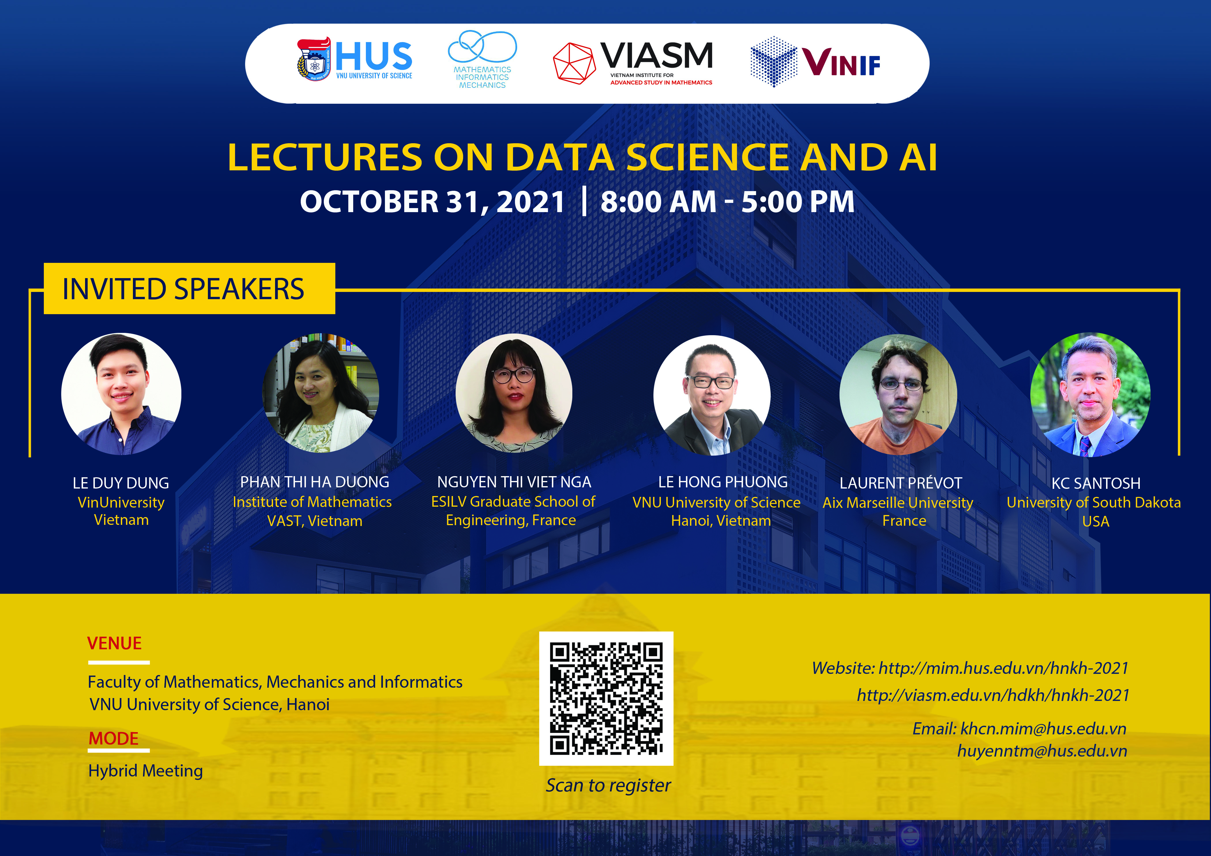 Lectures on Data Science and AI 