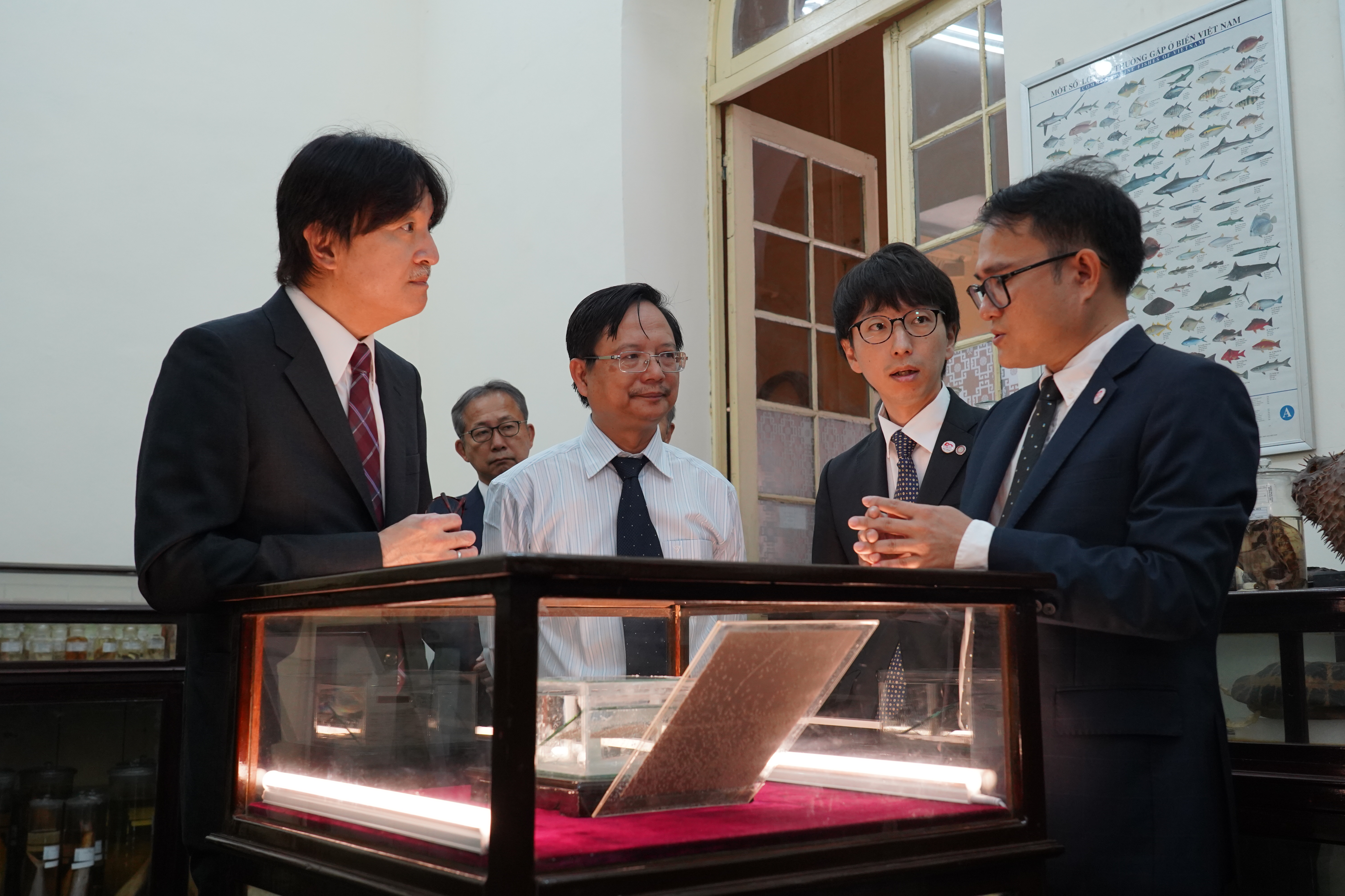Japanese Crown Prince visits the Biological Museum, University of Sciences, VNU Hanoi