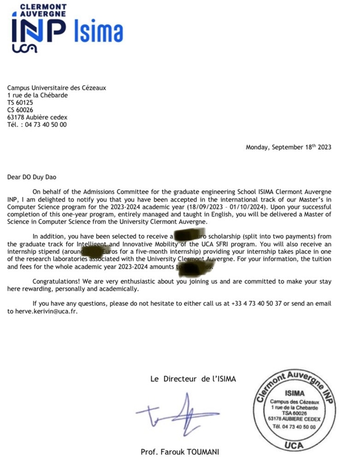 Prospective collaborations between the Faculty of Mathematics - Mechanics - Informatics, University of Sciences, VNU Hanoi and ISIMA, France